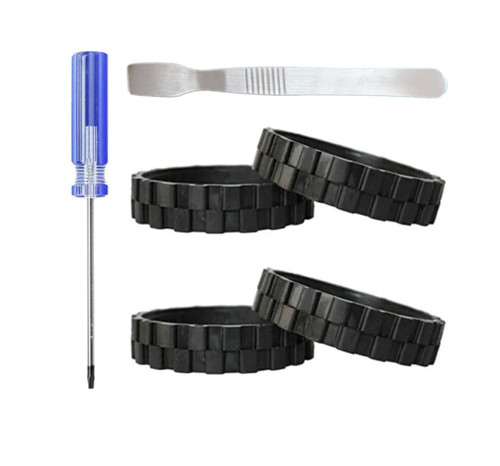 4 Pcs Drive Wheel Tires Compatible with IRobot Roomba S Series S9 (9150) S9+ S9 Plus (9550) Robot Vacuum Cleaner Accessories Replacement Parts (4 tire with tool)