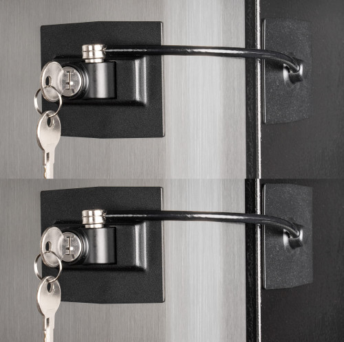 2-Pack Guardianite Premium Refrigerator Lock with Built-in Keyed Lock (2-Pack Black)