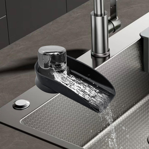 Black Dishwasher Air Gap ​Cover Water Ramp Silicone Splash ​Guard, Universal Accessory for Dishwasher Air Gap, 4° Overflow Spout Extender for Dishwasher - Drain Water Efficiently