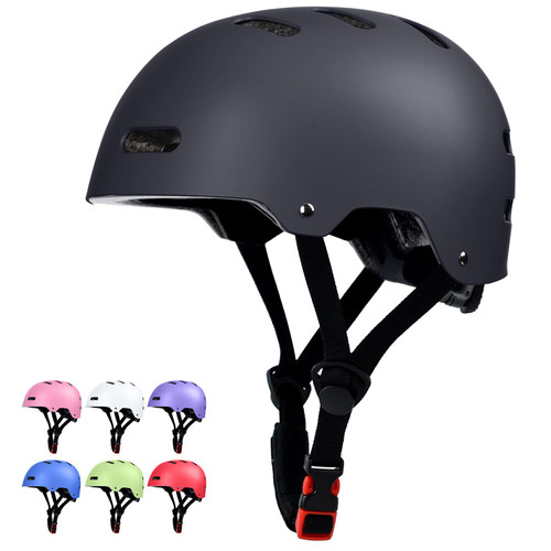 Skateboard Bike Helmet for Adults Women Men Youth Kids (2-3-5-8-14+ Years Boys Girls) - Lightweight Multi-Sport Adjustable Helmets for Bicycle Skateboard Scooter Skate Cycling