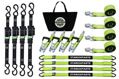 Retractable Ratchet Straps -1,500lbs Breaking Strength-Car Tie Down Axle Straps 10,000lbs Breaking Strength