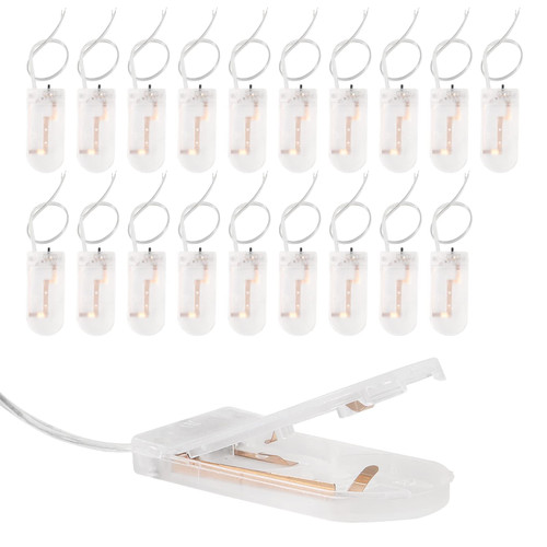 AEDIKO 20pcs CR2032 Battery Holder CR2032 Coin Cell Battery Holder with Wire 2X CR2032 Battery Holder with ON/Off Switch Transparent