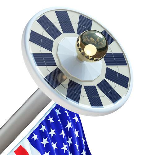 Solar Flagpole LED Light,New 128 LED Ultra Bright Flag Pole Light for 15-25 Ft Poles,Solar Powered Waterproof Lighting on Outdoor Pole Top,10 Hour Dusk to Dawn Auto On/Off