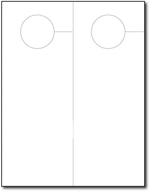 Printable Door Hangers Signs for Business (4.25 x 11) - 50 Blank Door Hangers - 80lb Cover White - Laser & Inkjet Printer Compatible