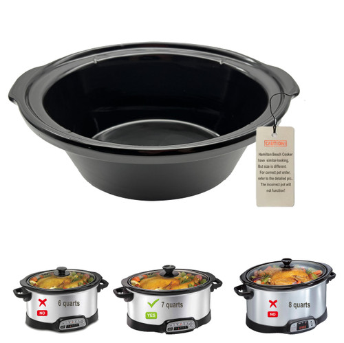 Replacement Slow Cooker Oval Ceramic Pot, replacement stoneware, Only Compatible For Hamilton Beach slow cooker replacement parts, 7Quarts slow cooker 33473/33474/33172 (7 quart) Replacement Slow Cooker Oval Ceramic Pot, replacement stoneware, Only Compatible For Hamilton Beach slow cooker replacement parts, 7Quarts slow cooker 33473/33474/33172 (7 quart)