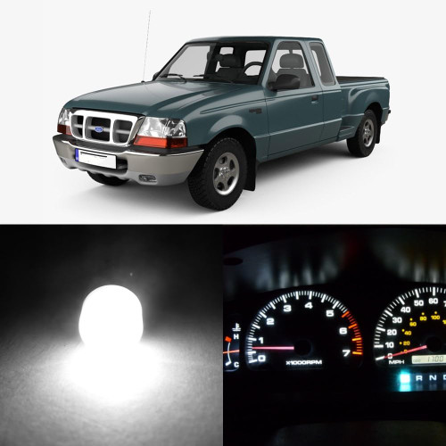 WLJH High Bright White Instrument Gauge Cluster Panel Indicator Warning Lamp Bulb Full Led Light Package Kits for Ford Ranger 1995-2003,Pack of 25