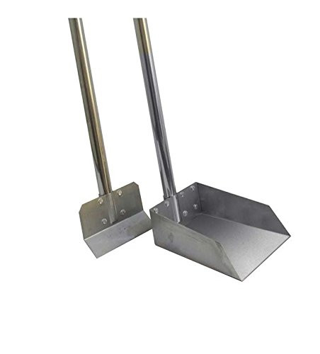 Pooper Scooper with Aluminum Handle for Pets Rake or Spade Strong Lightweight (with Spade)