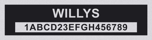 Custom engraved ID Tag-Compatible with Willys