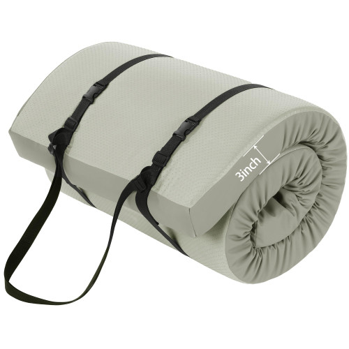 MABOZOO 3 Inch Thick Yoga Mat, Extra Thick Gymnastics Mat With Carrying Handles For Men Women, Pu Leather Anti-Tear Fitness Mat Foam Exercise Mat For Yoga, Pilates, Stretching (Gray)