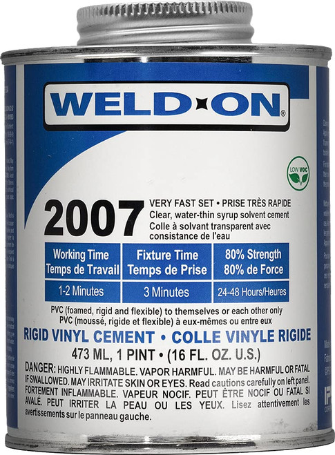 SCIGRIP IPS Weld-On #2007 Adhesive (Pint) with Applicator Bottle and Needle