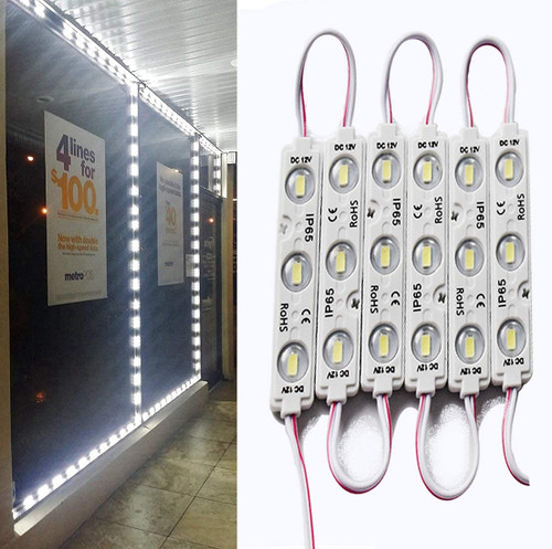AOOYUANKE Led Module, LED Windows Lights 6000K 200pcs 99Ft 5730 SMD 150LM Per LED Module IP65 Waterproof for Letter Sign Advertising Signs.(White Light)