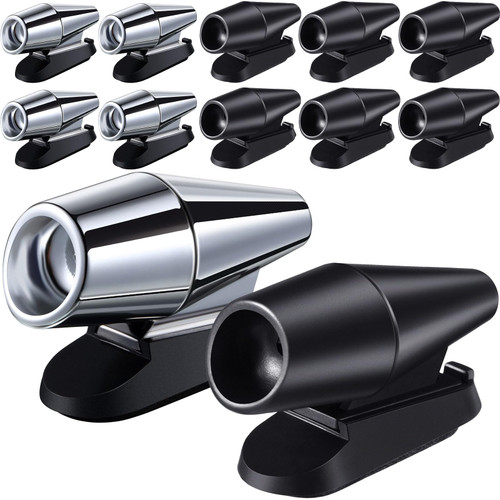 Frienda 10 Pcs Deer Whistles Horns Deer Avoids Collisions Vehicles Wind Activated Ultrasonic Warning for Car Motorcycles Animal Save Alert(Black, Silver)