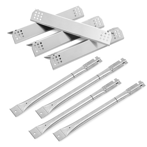 Charbrofire 740-0780 Heat Plates 4 Burner Grill Replacement Parts for Kitchenaid Grill Parts 740-0780 740-0781 720-0745B Stainless Steel Heat Shield Kitchen Aid 4 Burner Cover 4 Pieces