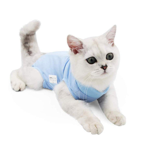 Cat Recovery Suit for Abdominal Wounds or Skin Diseases, Cat Onesie for Cats After Surgery Female Kitten Recovery Suit, Breathable E-Collar Alternative for Cats After Spay Anti Licking Wounds
