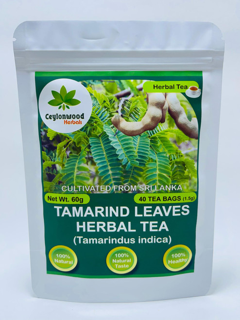 Organic Tamarind Leaves Herbal Tea (Tamarindus indica) – 40 Tea Bags (1.5g Each) – Pure & Natural, Caffeine-Free Infusion for a Refreshing Experience