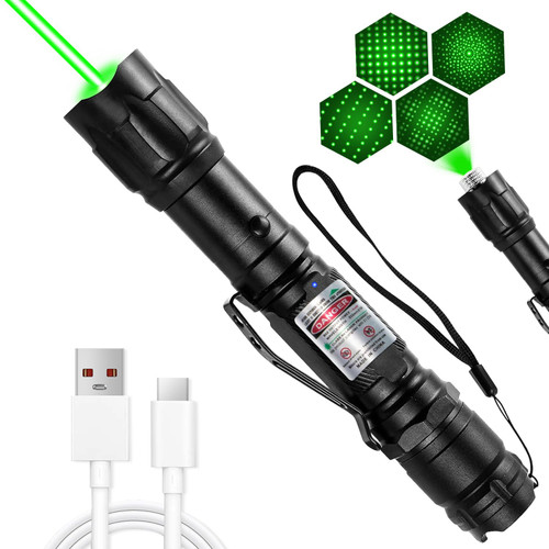 MIPREZT [Professional] Rechargeable Green Laser Pointer High Power Green Beam Laser Light Long Distance Range for TV/LED/LCD Screens Tactical Flashlights Presentation Office/Outdoors/Astronomic [002]