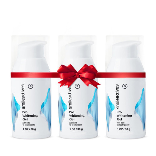 Smileactives Teeth Whitening Gel for Toothpaste with Clinical-Grade Hydrogen Peroxide, Tooth Stain Remover for White Teeth, Dentist Quality Pro Whitening Gel to Remove Coffee Stains, 3 Pack, 1 oz