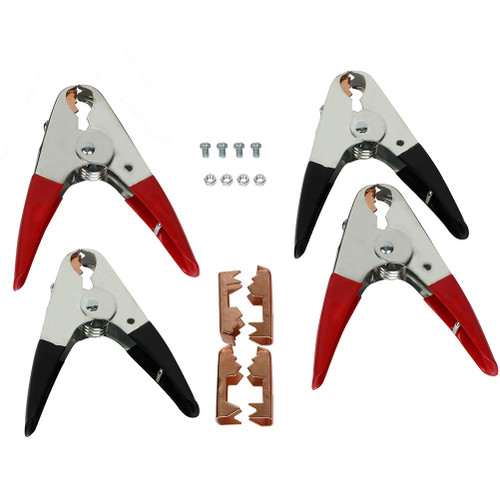 SCITOO 2 Pair 1100AMP Jumper Cable Clamps,Heavy Duty Pure Copper Alligator Clips Jumper Cables Boost Clamp,Universal Battery Charger Clamps with PAC Insulating Handle for Car Truck SUV,ETL/CETL Listed