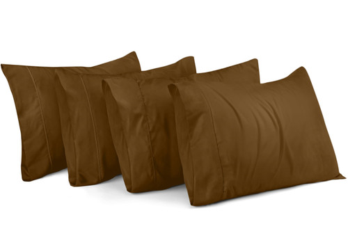 Utopia Bedding Queen Pillowcases - 4 Pack - Envelope Closure - Soft Brushed Microfiber Fabric - Shrinkage and Fade Resistant Pillow Covers Queen Size 20 X 30 Inches (Queen, Mocha)