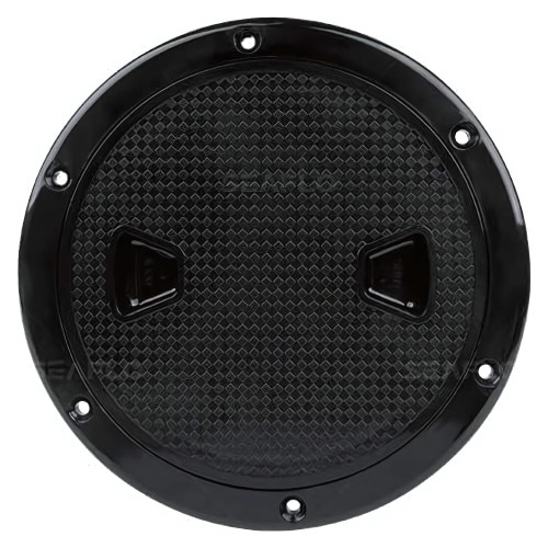 SEAFLO 4" - 8" Black Circular Non Slip Inspection Hatch w/Detachable Cover (6")