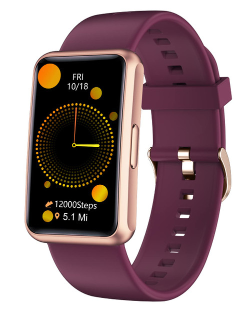 Cloudpoem Fitness Tracker No Bluetooth No APP/Phone Required, Fitness Watch IP68 Waterproof with Steps Counter Sleep Tracker Alarm Clocks Stopwatch for Men Women Parents (Purple)