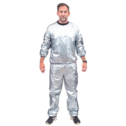 Costume Agent Todd & Margo Shiny Silver Workout Top and Pants Deluxe Sweatsuit Set for Halloween & Cosplay Costume Agent Todd & Margo Shiny Silver Workout Top and Pants Deluxe Sweatsuit Set for Halloween & Cosplay
