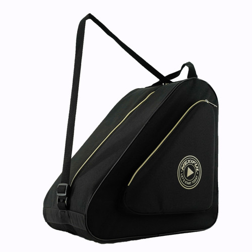 HEXIFUL Skate Bag for Ice, Inline, Roller & Quad Skates - Kids & Adults (Black/Gold)