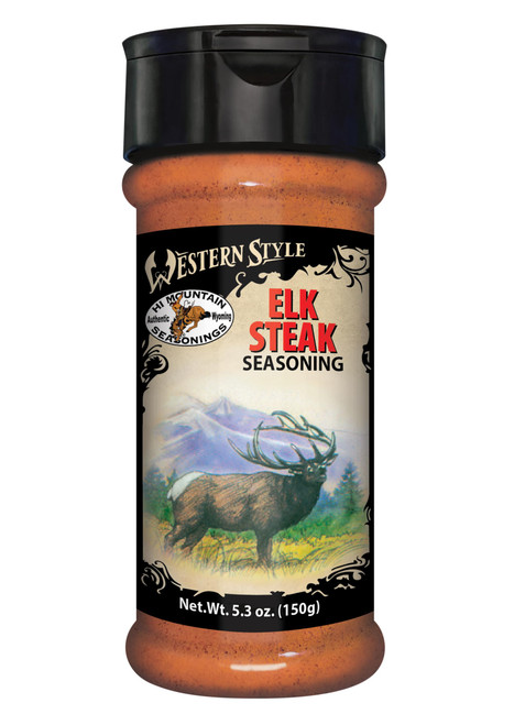 Hi Mountain Seasonings | ELK STEAK | Western Style Seasoning for Venison, ELK, & Deer | Great for Ribeye, Tenderloin, Flank, & New York Steaks, Ribs & More | Seasoning for Grilling & BBQ (4.8 Oz)