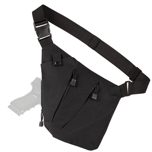 SHOATTAKEEN Tactical Concealed Carry Bag for Men, Anti-Thief Bags, CCW Sling Bag for Hiking, EDC Crossbody Carry Bags