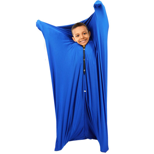 ackwrap Sensory Body Sock for Kids, 6-9 Years Old, Medium Size,47" H x 27", Good for Height 41" - 51", Navy Blue