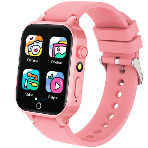 Vakzovy Kids Smart Watch Girls Gift for Girl Aged 6-12, with 26 Games Camera Music Video Pedometer Educational Toys Birthday Gifts Ages 5 6 7 8 lightpink