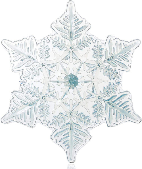 devembr Snowboard Stomp Pad, 3D Clear Snowflake Snowboarding Stomp Pads, PVC Material, 5.11" x 4.53", Silver