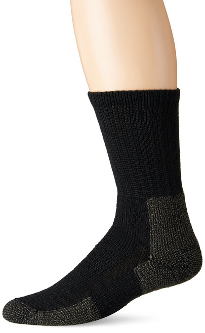 thorlos mens Kx Max Cushion Crew Hiking Socks, Black, Medium US