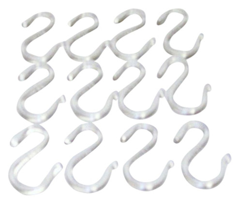 12 CLEAR PLASTIC PUNCH BOWL CUP S HOOKS HANGERS