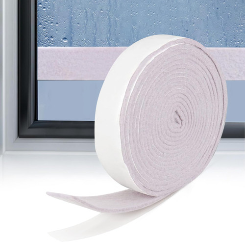 13FT Window Condensation Absorber Strip, Self-Adhesive Weather Stripping, Reusable Condensation Barrier for Sills, Peels Off Cleanly & Easy to Install, Keeps Sills Dry (157.4 x 1.18 Inch)