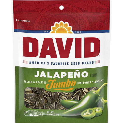 David Sunflower Seeds Jalapeno Hot Salsa, 12 Count (SUNFLOWER SEEDS) David Sunflower Seeds Jalapeno Hot Salsa, 12 Count (SUNFLOWER SEEDS)