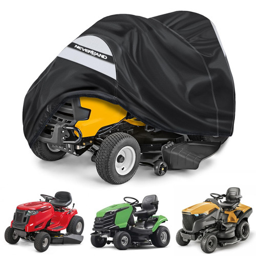 NEVERLAND Riding Lawn Mower Cover - Lawn Tractor Cover with Drawstring & Storage Bag, Fits Decks up to 54", 600D, Handles and Dual Air Vents
