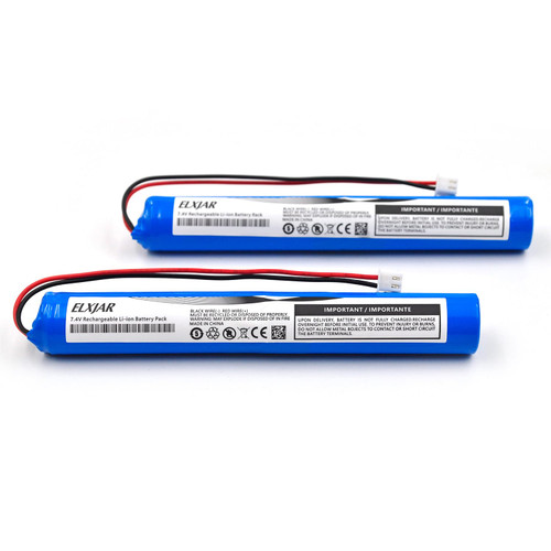 (2-Pack) 7.4V 2000mAh Li-ion Battery with JST Connector, Rechargeable Battery Pack for Electronics, Toys, Lighting Devices, Small Vacuum Cleaners