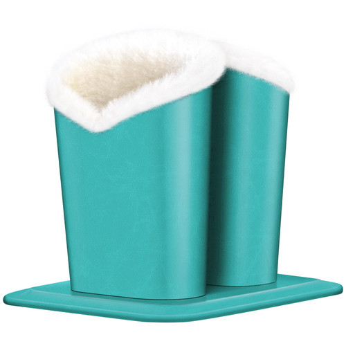 Aatacas Plush Fluffy Lined Double Eyeglasses Holder Stand Protective Glasses Holder Case