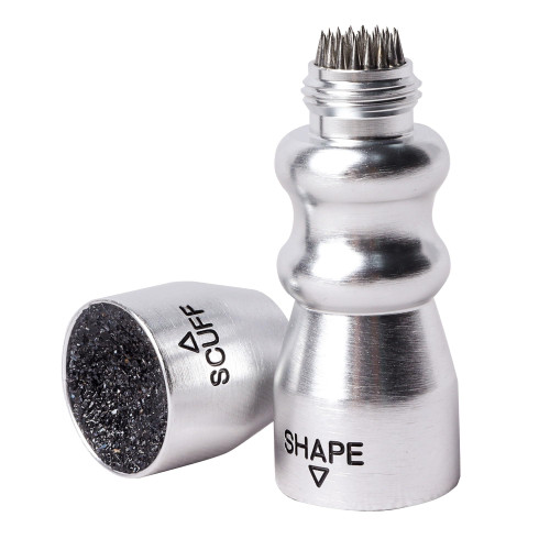 GSE Games & Sports Expert 3-in-1 Pool Cue Tip Tool, Billiard Cue Stick Tip Tool, Billiard Accessories Scuffer/Shaper/Aerator (Silver)