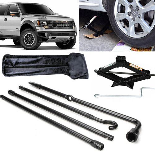for (2004-2014) Ford F150 Spare Tire Lug Wrench Tool Kit Replacement & Scissor Jack, Spare Tire Removal Tool and Scissor Jack Handle 2 Ton Set