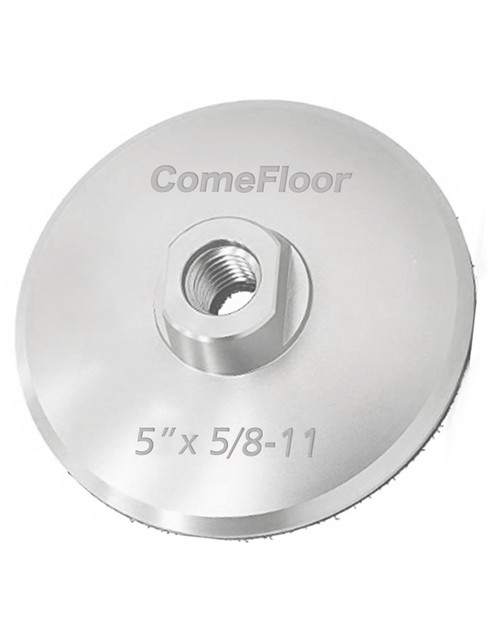 ComeFloor Aluminum Backer Pad, 5 Inch Hook and Loop Backing Pad, 5/8”-11 Threaded