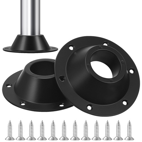 JECOMPRIS Rv Table Base Mount Black Aluminum Camper Table Floor Mount with 6 Pre-Drilled Holes for Stable Rv and Camper Interior Leg Replacement