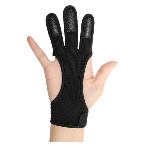 Coolrunner Archery Glove - Three Finger Leather Archery Protective Shooting Gloves for Kids, Protective Gear Accessories (S)