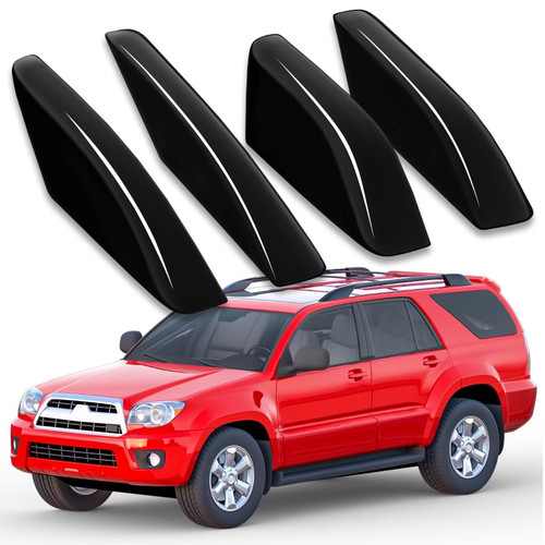 Car Roof Rack End Caps Compatible with Toyota 4Runner 4WD N210 2003 2004 2005 2006 2007 2008 2009 Roof Rack Cover Roof Rail End Cap Shell Protection Roof Rack Accessories