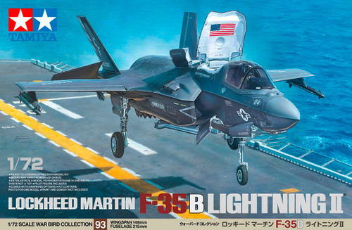 Tamiya 60793 1:72 F-35B Lightning II - Faithful Replica, Plastic Kit, Crafts, Model Kit, Assembly, Unpainted