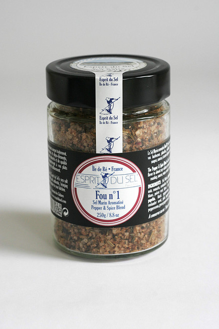 Esprit du Sel, Spiced Peppers Grey Sea Salt Blend 8.8oz Esprit du Sel, Spiced Peppers Grey Sea Salt Blend 8.8oz