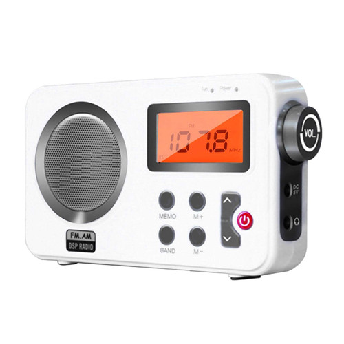 UXELY Shower Speaker - AM/FM Radio With LCD Display, Portable Stereo With Earphone Port for Home, Beach, Hot Tub, Bathroom