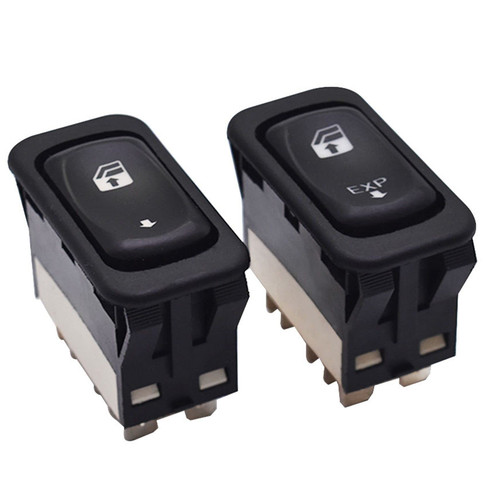 Power Window Switch 2-Pack Driver & Passenger Side Window Control Switch Replacement for Columbia 2001-2011