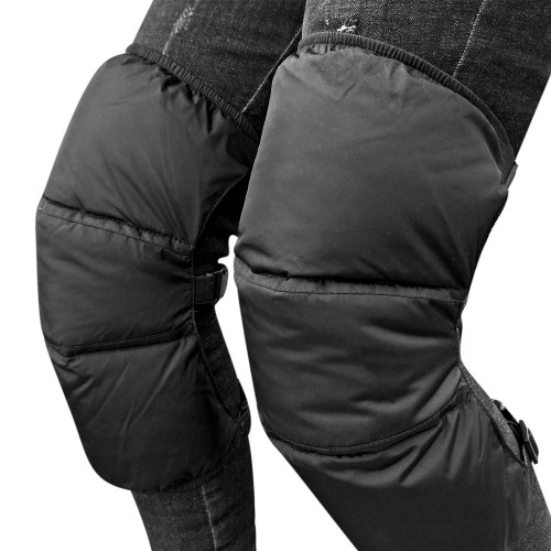 1 Pair Winter Cycling Knee Pads Fleece Lined Knee Warmers Cold-Proof Skiing Knee Wraps Adjustable Outdoor Knee Braces Unisex Waterproof Thickened Knee Warmers for Extreme Cold